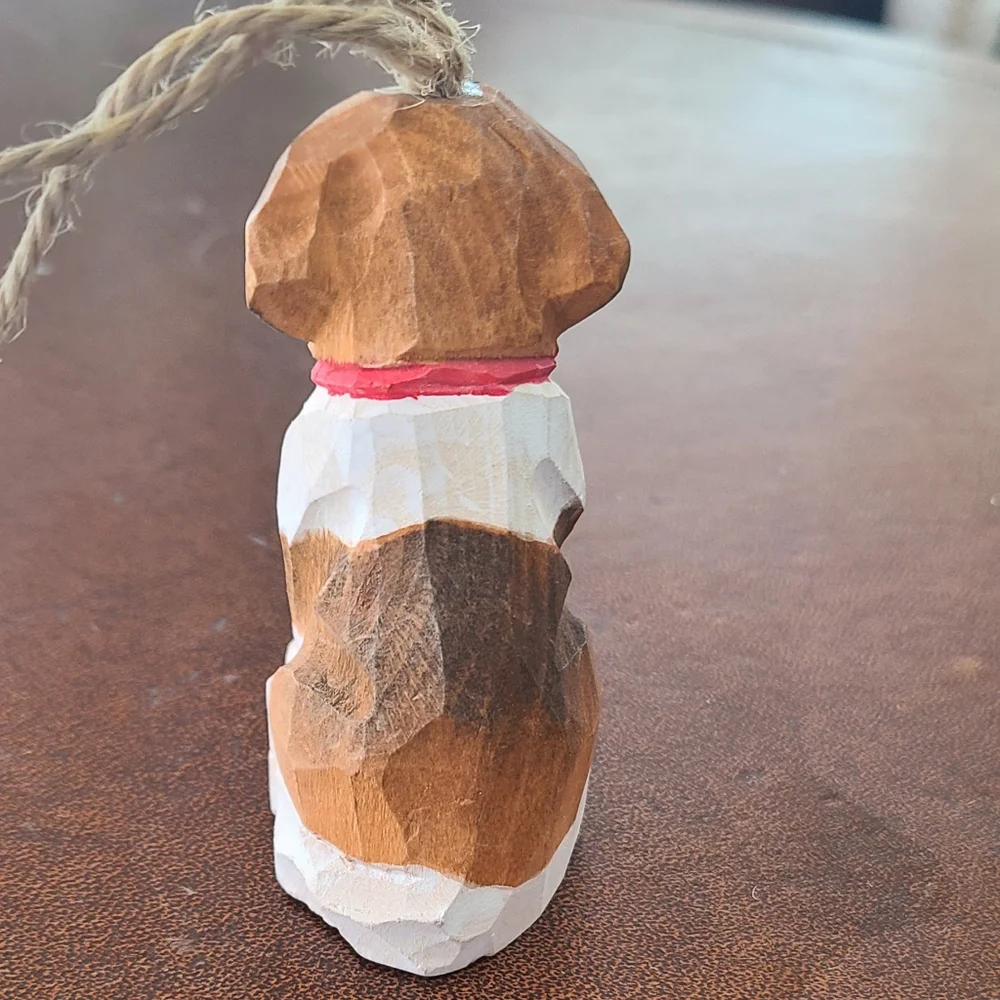 Saint Bernard wood handpainted ornament